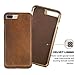 Pierre Cardin iPhone 8 Plus Leather Case / iPhone 7 Plus Case Protective Slim fit Snap On Hard Back Cover for iPhone 8 Plus / iPhone 7 Plus Brown