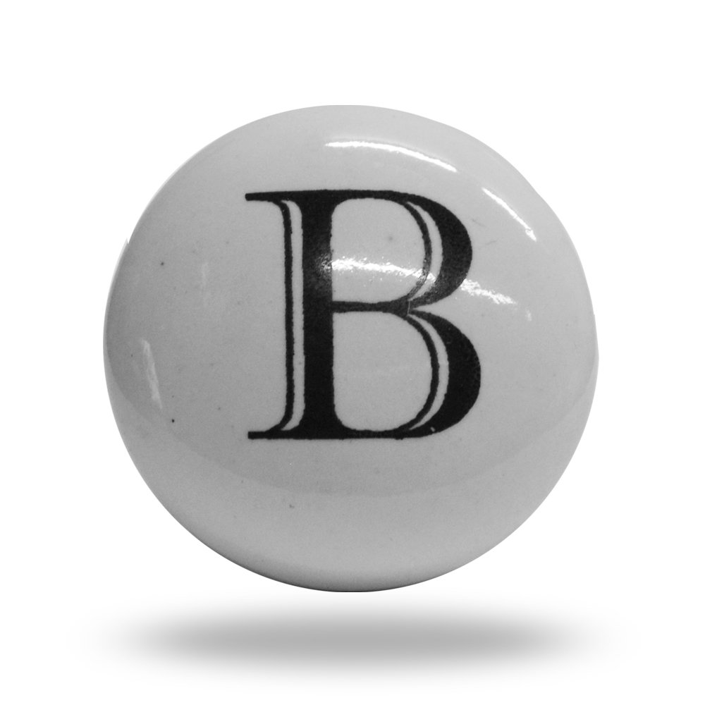 Ceramic Letter B Cupboard Cabinet Alphabet Door Knob Drawer Pull