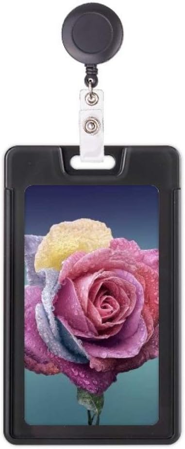 Amazon Co Jp ダークピンクのバラの薄暗いフラワー ジップアップバッジホルダー Office Products