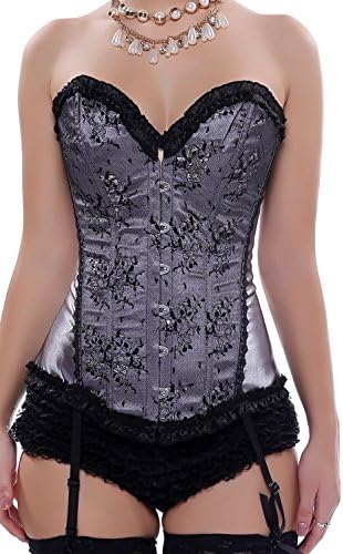 Dawafa Women's Floral Gothic Lolita Corset X-Large