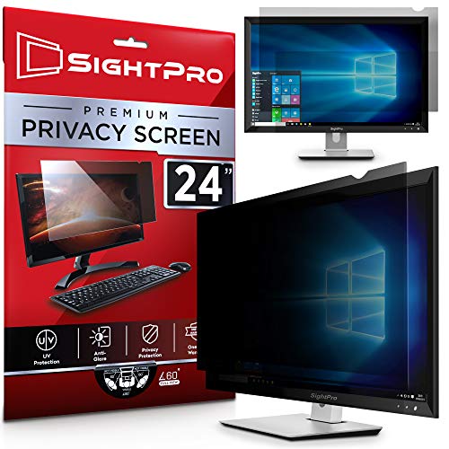 SightPro 24 inch Computer Privacy Screen Filter (Black) – Privacy Protector for 24″ 16:9 Widescreen Monitor