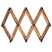 MyGift 10 Hook Burnt Wood Wall Mounted Expandable Accordion Peg Coat Rack Hanger for Entryway, Mudroom or Garage