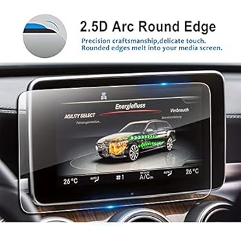 LFOTPP Car Navigation Screen Protector for 2018 Benz GLC-Class C Class 8.4-Inch, [9H Hardness] Clear Tempered Glass in-Dash Center Touch Display Screen Protector Anti Scratch High Clarity