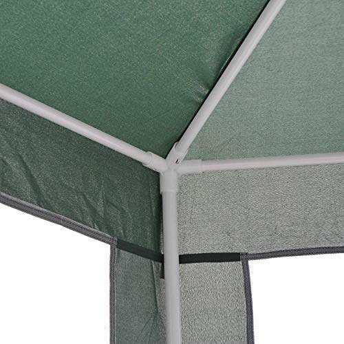 FDInspiration Green Steel Outdoor Gazebo Canopy Patio Shelter Garden Party Tent Awning Sun Shade w/Netting with Ebook
