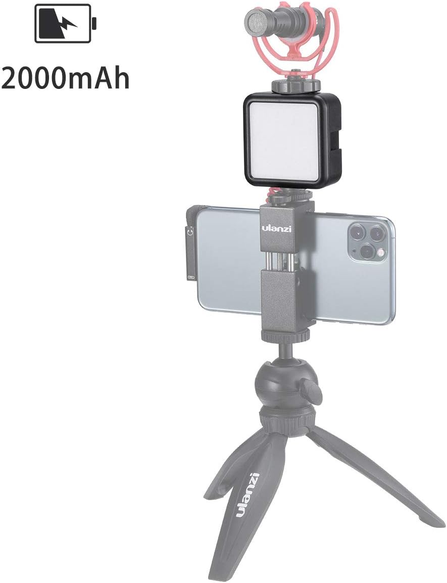 ULANZI VL49 Mini LED Lamp for Smartphone and Camera with Adjustable Brightness 5500K CR95+ and 2000mAh Battery - Image 5