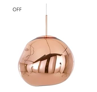 Durchmesser 27cm Glaskugel Schmelzen Mini Pendelleuchte Kupfer