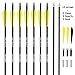 Misayar 12 Pcs 30 Inch Carbon Arrow Fletched 3 Inch Vane with Field Points for Recurve Compound Bow Targeting or Hunting (Pack of 12)