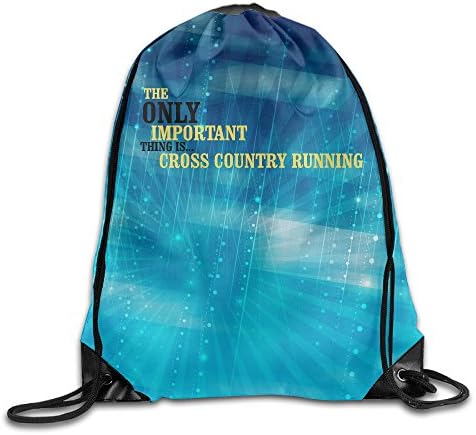 THE ONLY IMPORTANT THING IS Cross Country Running Cool Drawstring Travel Sports Backpack