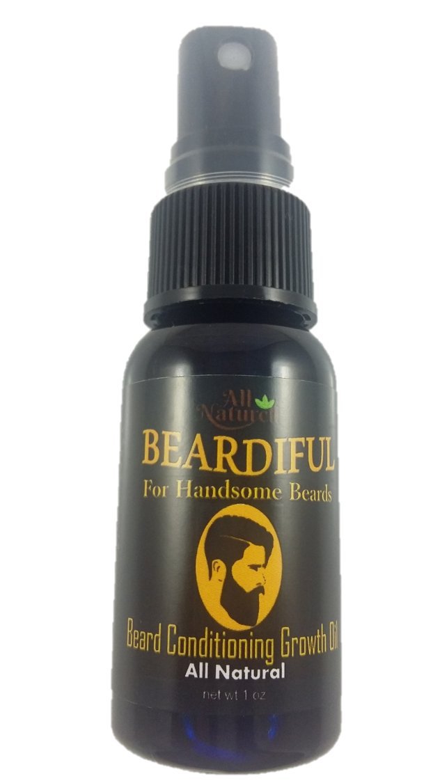 Beardiful Beard Growth and Repair Oil Thickens Beard and Helps to Regrows Patchy or Thin Spots - All Natural with Jojoba Oil, Argan Oil & Coconut Oil