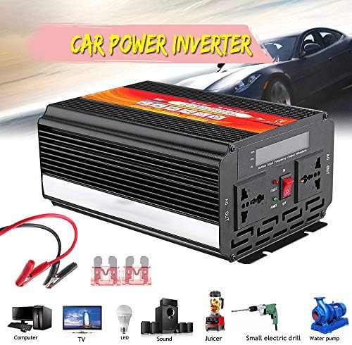 Mollikar 8000W Car Power Inverter 12/24V to 110/220V Sine Wave Converter with Blade Fuses