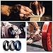 Egnaro Silicone Rings for Men with Half Sizes Inner Arc Ergonomic Breathable Design 7 Rings / 4 Rings / 1 Ring - Rubber Wedding Bands 8mm Wide 2.5mm Thick