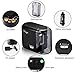 Electric Pencil Sharpener, Auto-Stop Feature and Best Heavy Duty Helical Blade Sharpeners for Office School Classroom Kids Artists, AC or Battery Operated for No.2 and Colored Pencils. (Black)