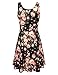 Doublju Midi Floral Dress Party Flare Tank Skater Dress for Women with Plus Size (Made in USA)