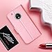 FYY Case for Moto G5 Plus, [RFID Blocking Wallet] Premium Leather Handmade Wallet Case Stand Cover Credit Card Protector for Moto G5 Plus Rose Gold