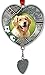Dog Memorial Ornament - Dated 2025 - Hanging Picture Ornament - Paw Prints on My Heart Poem Message - Gift-Storage Bag Included - 4.5