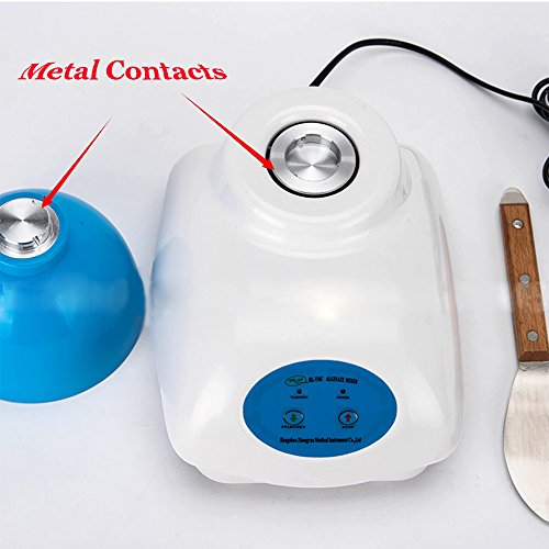 Brand Dentist Clinic Portable Blender HL-YMC I Dental Lab Equipment Impression Alginate Material Mixer + Metal Knife(Wooden Handle) +Mixing Rubber Bowl (Metal Contacts) Hand Switch - Thumbnail 2