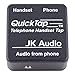 JK Audio QT Quicktap Telephone Handset Audio Interface for conversation recording and monitoring