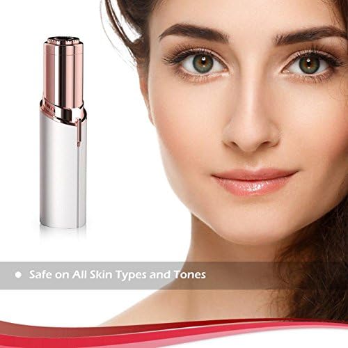 Hair Remover for Women and Men - Beautifully Smooth Skin - Painless Process - Mini Travel Size - Trim Nose Hair and Remove Facial and Body Hair - 18K Gold-Plated (Gold)