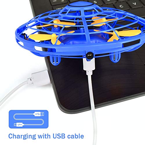 Mini Drones Infrared Induction RC Flying Toy for Kids and Adults-Built-in LED Light Disco Helicopter Shining Colorful Flying Drone Indoor and Outdoor Games Toys for Boys and Girls