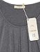 Timeson Pleated Blouse, Tunic Shirts Loose Fitting Shirts Drape Front Knit T Shirt Dark Grey Large