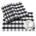 DOLOPL Placemats Buffalo Check Black and White Placemats Farmhouse Buffalo Plaid Place Mat Set of 6 Easy to Clean Wipeable Placemats for Dining Kitchen Table Spring Summer Decorations