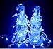 Twinkle Star 33 Ft 100 LED String Lights, Plug in String Lights 8 Modes Waterproof for Indoor Outdoor Christmas Tree Wedding Party Bedroom Blue