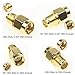 exgoofit SMA Adapter Kit, 18pcs, Gold Plated, Compatible with FPV Antennas, Ham Radio, WiFi Router, etc.