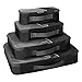 G4Free Packing Cubes 4pcs Value Set for Travel,Helpful Packing Bags(Black)