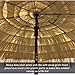 Bayside-21 Tiki Umbrella Thatch Patio Umbrella Tropical Palapa Raffia Tiki Hut Hawaiian Hula Beach Umbrella (8 feet with Tilt, Natural)