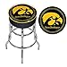 Bar Stool - University of Iowa Stool with Foam Padded Seat - Swivel Chair for Game Room, Garage, or Home Bar by Trademark Global