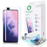 Tempered Glass Screen Protector for OnePlus 7T Pro 5G and 7 Pro [Dome Glass] 3D Exclusive Solution for Full Coverage Protection, Easy Install Kit by Whitestone for 7T Pro and 7 Pro Models - One Pack