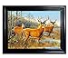 Those Flipping Pictures Deer Group Framed Wall Art-Lenticular Technology Causes The Artwork to Flip-Multiple Pictures in ONE-Hologram Type Images Change-Mesmerizing Holographic Optical Illusions