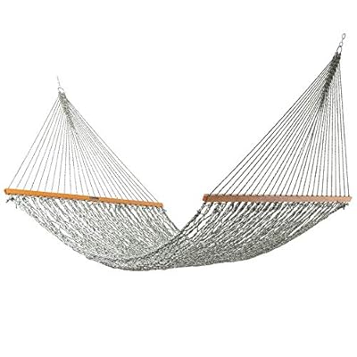 Original Pawleys Island 15DCOTG Presidential Green Oatmeal Heirloom Tweed Duracord Rope Hammock w/ Extension Chains… 51%2B8OLBwVpL