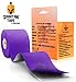 Sparthos Kinesiology Tape - Incredible Support for Athletic Sports and Recovery - Free Kinesio Taping Guide! - Kinselogy Kenisology Kensio Kinesthetic Pregnancy Lifting - Uncut (Indigo Purple)