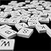 100 Wood Letter Tiles - White Color - Complete Set - Game Replacement Crafts Weddings Scrapbooking