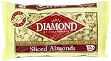 Diamond of California, Sliced Almonds, Non GMO, No Added Salt, 6 Ounce (Pack of 6)