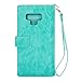 SUPZY Galaxy Note 9 Wallet Case, [9 Card Slots] [Photo & Wallet Pocket] Multi-Function Premium PU Leather Magnetic Flip Shockproof Zipper Wallet Cover for Samsung Galaxy Note 9 (Mint)