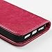 iPhone SE 5S 5G Case- MOLLYCOOCLE Natural Luxury Hot Pink Stand Wallet Purse Credit Card ID Holders Magnetic Design Flip Folio TPU Soft Bumper PU Leather Ultra Slim Fit Cover for iPhone SE 5S 5