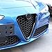 LLKUANG Carbon Fiber Style ABS Plastic Front Grills Decoration Frame Trim for Alfa Romeo Giulia 2017 2018 2019