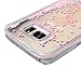 S7 Case, Samsung Galaxy S7 Case - Flowing Liquid Floating Bling Glitter Sparkle Pink Love Hearts Hard PC Cover Cute Creative Design with Stylus Pen Dust Plug HD Screen Protector by Badalink