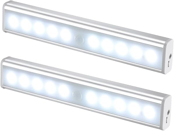 jeswell recargable luz armario con interruptor lampara usb led barra de luz led nocturna inalambrica con sensor de movimiento wireless para pasillo