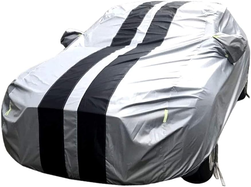 JMQCXD Car cover Compatible With Nissan 280Z Car Cover Outdoor Rainproof Waterproof Snowproof Sunscreen Personality Fashion Oxford Cloth Car Cover (Color : Gray-black)