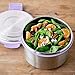 LunchBots Stainless Steel Salad Bowl with Click On Lid Lunch Containers for Adults and Children Reusable Lunch Container with a 6 Cup Capacity - 48oz, Lavender Lid