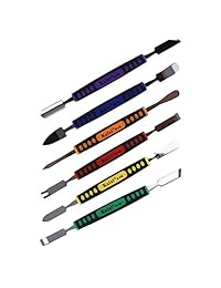 Origlam 6pcs Dual Ends metal Spudger Set, profesional apertura Pry Spudger, Prying de la apertura Kit de herramientas de reparación para iPhone, iPad, iPod, teléfono celular Tablet portátil MP3 Reloj
