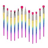 Party Queen Makeup Brushes Set 12 Pieces Eyeshadow Eyeliner EyeBrow Shader Lip Professional Eye Makeup Kit Cosmetic Tools