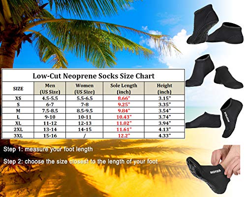 image for NeopSkin Neoprene Socks 3mm Beach Volleyball Sand Soccer Socks Water B