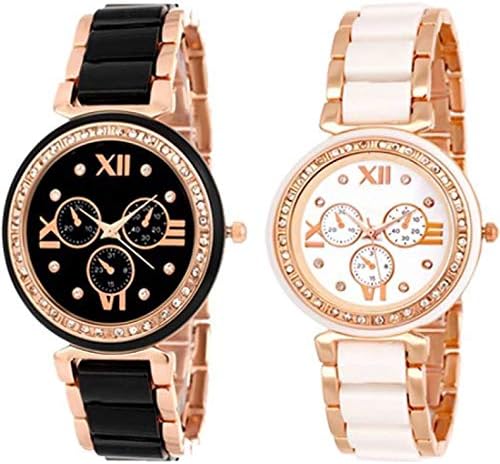 Black and White New Ceramic Belt Combo Watch