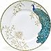 222 Fifth 16-Piece Porcelain Dinnerware Set for 4, Elegant Plates and Bowls Sets-White, Teal, Gold Ceramic Dishes, Chip Proof Kitchen and Dining Dish Set, Microwave & Dishwasher Safe, Peacock Garden