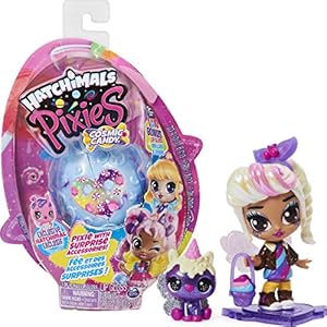 Hatchimals Pixies, Cosmic Candy Pixie with 2 Accessories and Exclusive CollEGGtible (Styles May Vary)