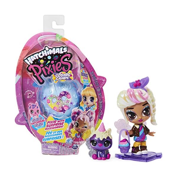 Hatchimals-Pixies-Cosmic-Candy-Pixie-with-2-Accessories-and-Exclusive-CollEGGtible-Styles-May-Vary Hatchimals Pixies, Cosmic Candy Pixie with 2 Accessories and Exclusive CollEGGtible (Styles May Vary)